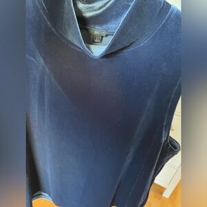 J. Crew velvet mock neck sleeveless top in blue